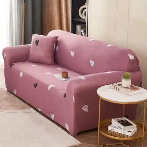Husa Elastica Pentru Canapea 3 Locuri, Colored Hearts, HEJ3-25 Ieftin