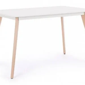Cumpără online Masa dining pentru 4 persoane alba din MDF melaminat, 120 cm, Michelangelo Bizzotto