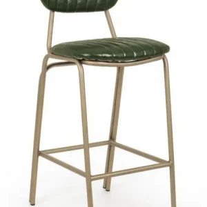 Mai ieftin Scaun bar verde inchis din piele ecologica si metal, Addy Bizzotto