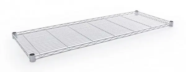 Chilipir Polita pentru rafturi depozitare modulare crom din metal, 120x45 cm, Lux Eco Bizzotto