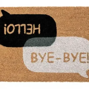 Covoras de intrare din fibre de Cocos, 60x40 cm, Hello-Bye Bye Bizzotto Reducere specială