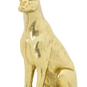 Sculptura caine auriu din polirasina, 20x12,5x33 cm, Crowned Dog Mauro Ferretti Popular