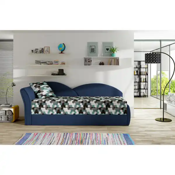 Canapea extensibila cu spatiu pentru depozitare, 218 x 80 x 77 cm, Aga L, Eltap Negru. Gri Expediere rapidă