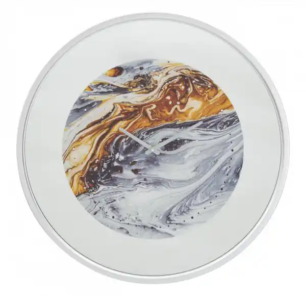 Chilipir Ceas decorativ multicolor din metal, ∅ 60 cm, Grey Mauro Ferretti