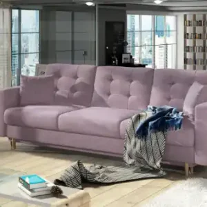 Canapea extensibila cu spatiu pentru depozitare, 233 x 92 x 93 cm, Asgard 1, Eltap Bej deschis. Reduceri