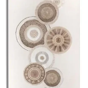 Popular Tablou decorativ maro din lemn de Pin si panza, 50x3,2x100 cm, Circly-B Mauro Ferretti