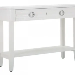 Consola alba din lemn de Brad, 110x40x82 cm, Shine Mauro Ferretti Reducere extra