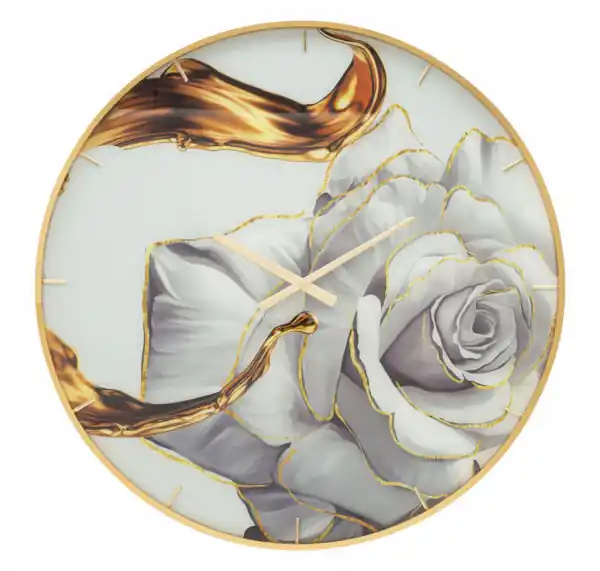 Ceas decorativ multicolor din metal si MDF, ∅ 80 cm, Rose Mauro Ferretti Cel mai bun preț