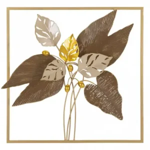 Cel mai bun preț Decoratiune de perete maro din metal, 53 x 5,1 x 51 cm, Browy Mauro Ferreti