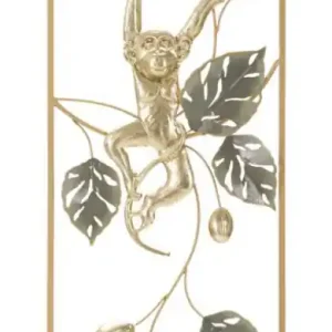 Chilipir Decoratiune de perete auriu / gri din metal, 28,6 x 3,8 x 74,3 cm, Monkey Mauro Ferreti