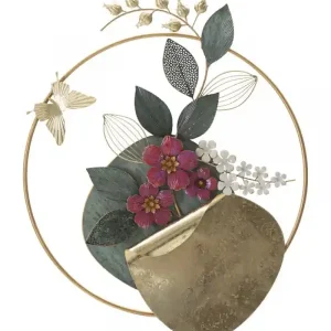 Plată sigură Decoratiune de perete multicolora din metal, 67 x 8 x 83 cm, Gard Mauro Ferreti