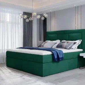 Reduceri Pat tapitat, boxspring, cu spatiu pentru depozitare, 180x200 cm, Vivre 182, Eltap Gri deschis / Monolith 84