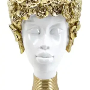 Sculptura aurie / alba din rasina, 15 x 14,5 x 32 cm, Athena Mauro Ferreti Cel mai vândut