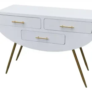 Consola alba din MDF si metal, 110 x 40 x 80 cm, Venus Mauro Ferreti Preț redus
