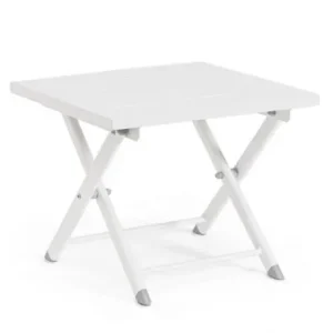 Reducere specială Masuta de cafea pliabila, din aluminiu, alba, 44x43x36 cm, Taylor Bizzotto
