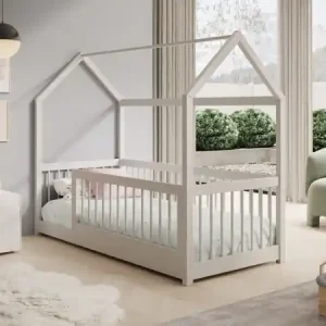 Bestseller Pat copii cu saltea din spuma si somiera incluse, Graja, ADRK Furniture cu saltea