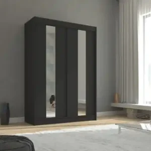 Premium Dulap cu usi glisante si oglinda 150x215 cm, Balton, ADRK Furniture Alb