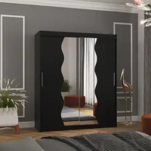 Popular Dulap cu usi glisante si oglinda 180x215 cm, Kansas, ADRK Furniture Alb