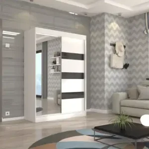 Plată securizată Dulap cu usi glisante si oglinda Toura, ADRK Furniture 120x215 cm
