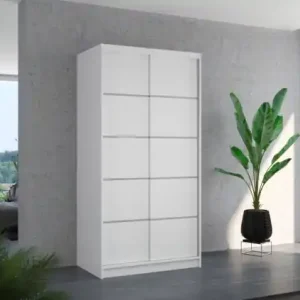 Popular Dulap cu usi glisante 100x200 cm, Riva, ADRK Furniture Alb