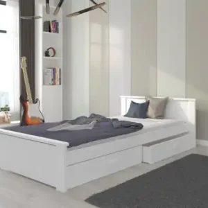 Super ofertă Pat adolescenti, cu sertare, Aldex, ADRK Furniture Saltea inclusa