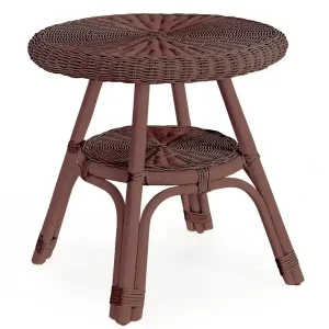 Bestseller Masuta de cafea pentru gradina, ratan natural, maro, Ø 52x52 cm, Alliss Yes