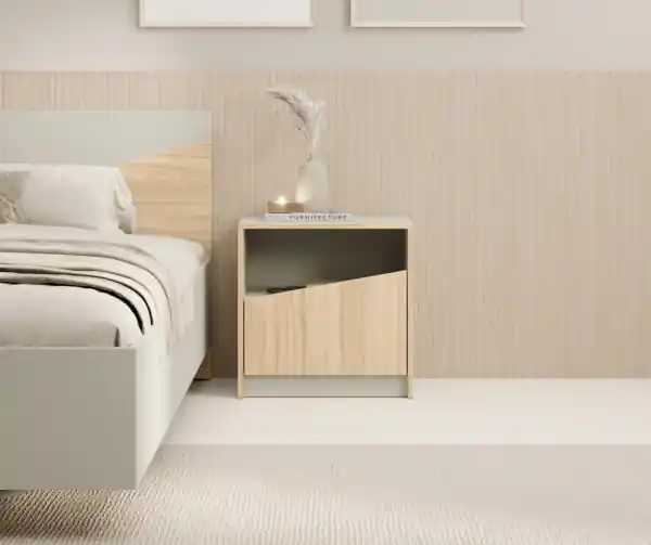 Noptiera, 50x50 cm, I Atson, ADRK Furniture Stejar / Gri Comandă acum
