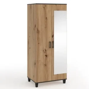 Preferatul clienților Sifonier cu doua usi si oglinda, 80x56x193 cm, POLA 11, ADRK Furniture