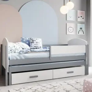 Preferatul clienților Pat dublu pentru copii, cu saltele, Olen, ADRK Furniture 180 cm