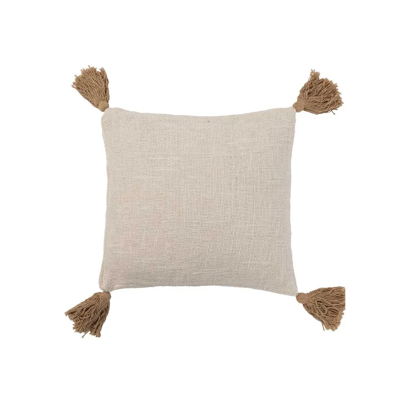 Cumpără online Fata de perna alba din bumbac PomPom 40 x 40 cm