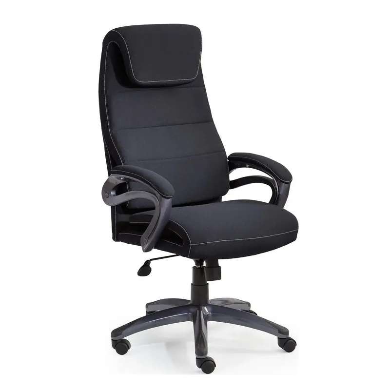 Scaun birou SIDNEY, negru, stofa, 65x70x117/125 cm Preț redus