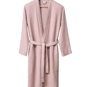 Bestseller Halat baie KIMONO, roz pudra, bumbac, marime L/XL