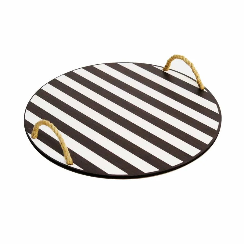 Tava PLT0238, negru/alb, lemn, 35x35 cm Cel mai vândut