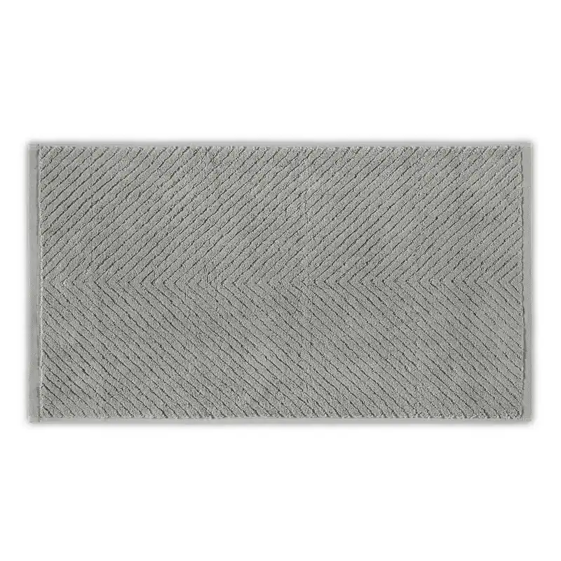 Reducere de preț Prosop baie CHEVRON, gri, bumbac, 40x71 cm