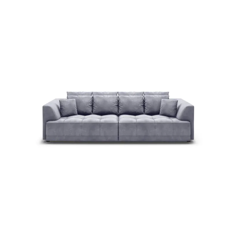 Chilipir Canapea TIGA, stofa catifelata gri - Whisper 16, Gama Premium, cu reglaj electric, 302x136x88/72 cm