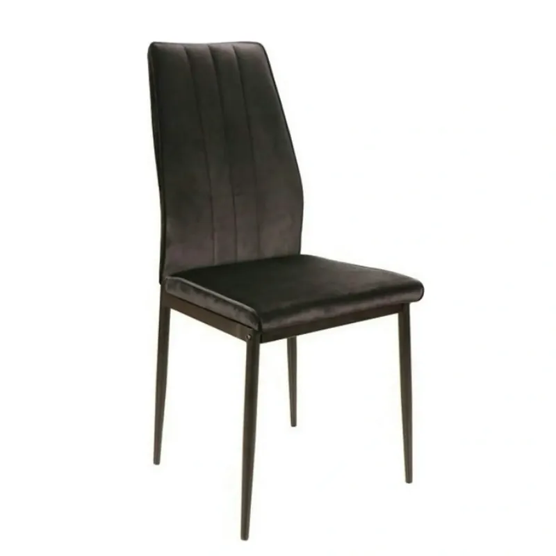 Scaun ATOM, negru, stofa catifelata/metal, 44x39x93 cm Reducere extra