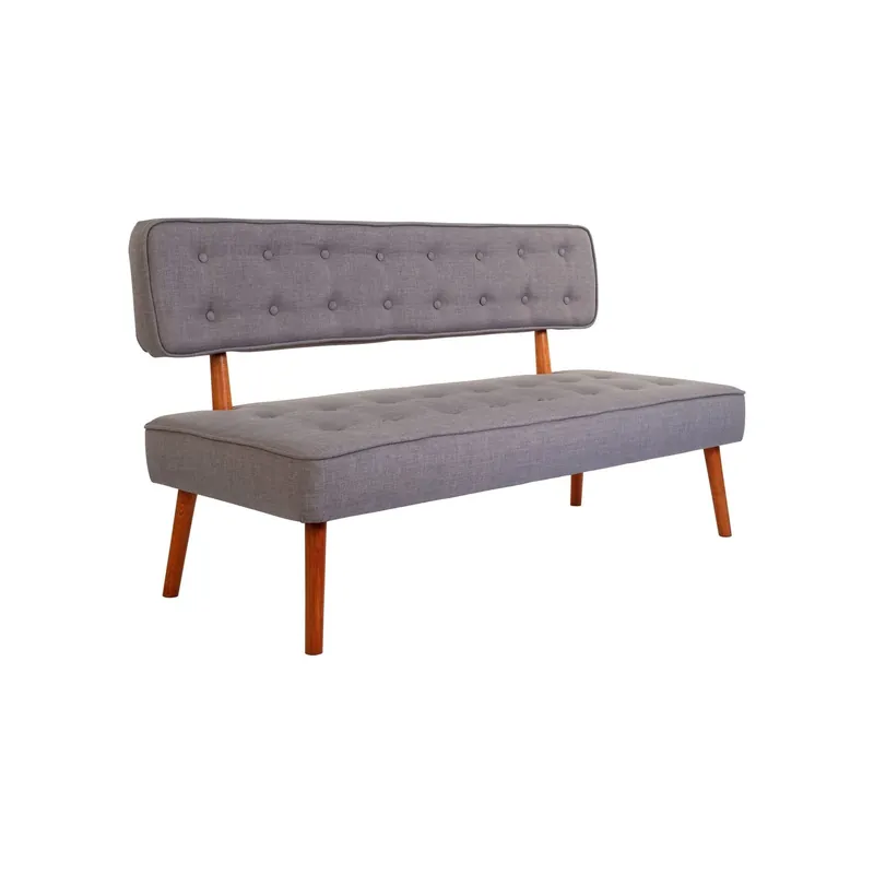 Banca 558ZEN1242, gri, lemn/poliester, 140x64x78 cm Chilipir