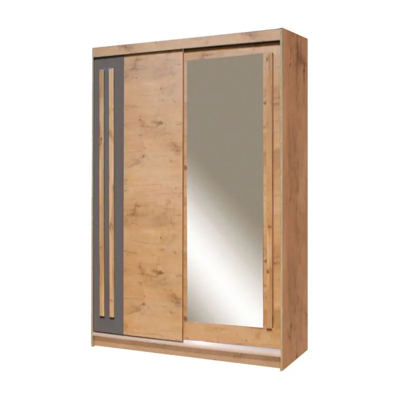 Dulap EFFECT, stejar lancelot, PAL, cu 2 usi, 150x59x215 cm Retur ușor