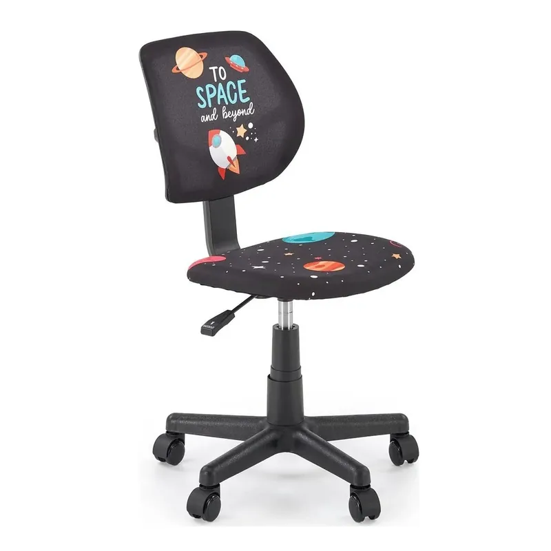 Calitate înaltă Scaun birou BINGO, negru, stofa clasica/polipropilena, 39x48x79-90 cm