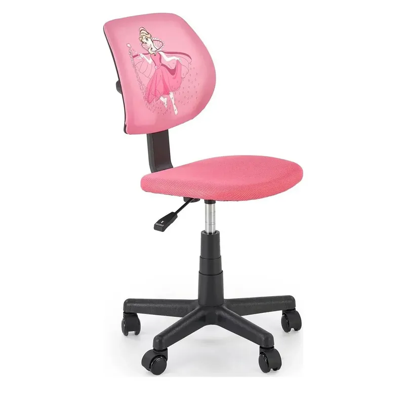 Preț mic Scaun birou BINGO, roz/negru, stofa clasica/polipropilena, 39x48x79/90 cm