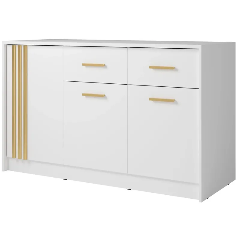 Retur gratuit Comoda CANADA CD25, alb/auriu, PAL laminat, 150x42x94 cm