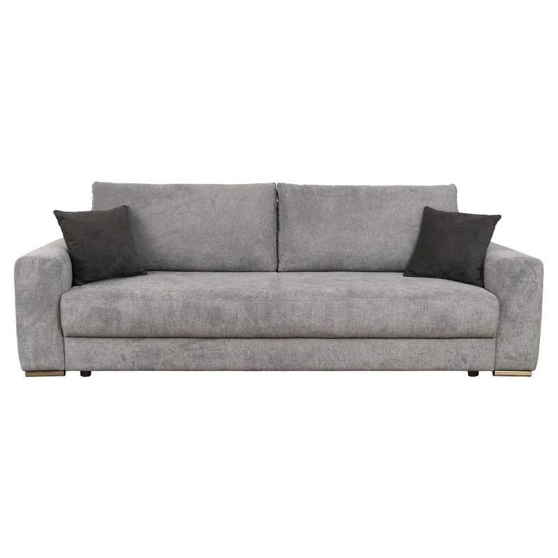 Canapea extensibila GENF, stofa catifelata albastru inchis - Element 13, cu lada depozitare, 247x103x90 cm Doar azi