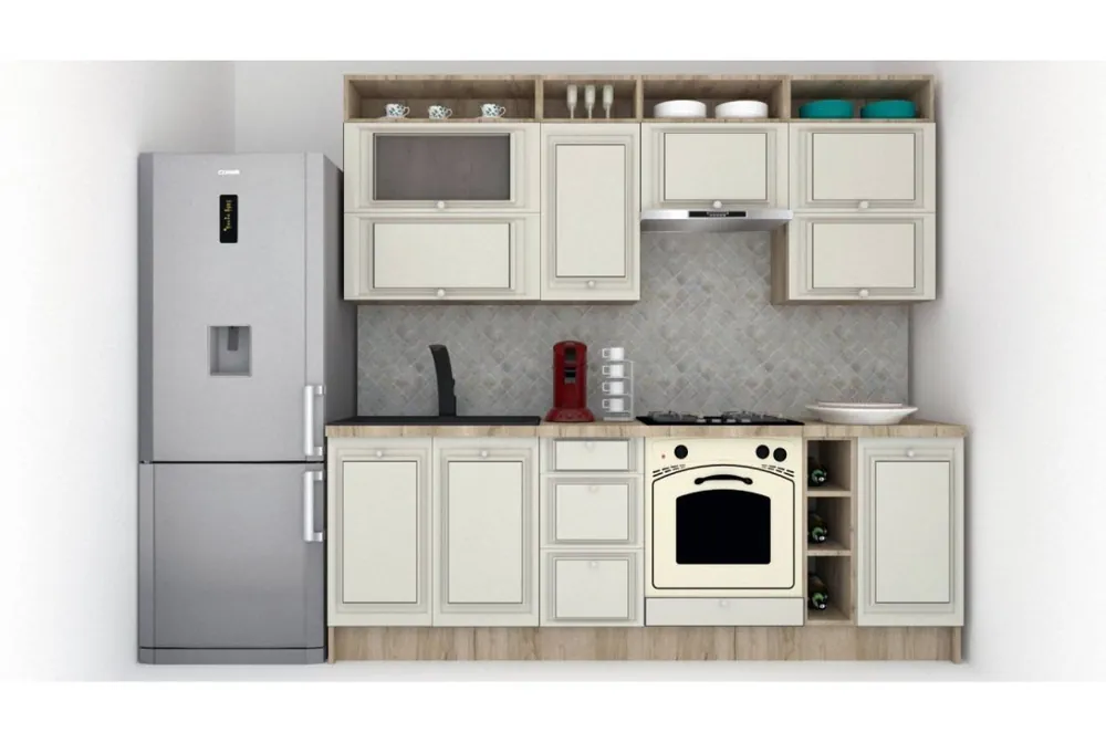Bucatarie LEEA ART FRONT MDF ALAMO 240A K002 / decor 102 Livrare expres