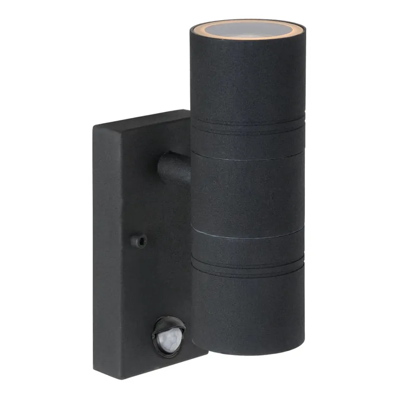 Ofertă limitată Lucide 14866/10/30 - LED Lampă exterior cu senzor ARNE-LED 2xGU10/5W/230V negru