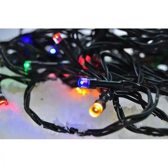 Vezi acum Instalație luminoasă LED pentru exterior 13 m, 100 LED, 8 funcții, IP44, multicolor