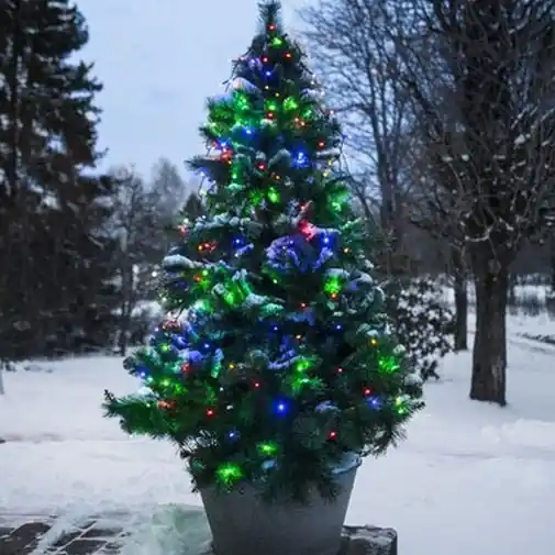 Ultima șansă Instalație LED de Crăciun de exterior 160xLED 2m IP44 multicolor Eglo