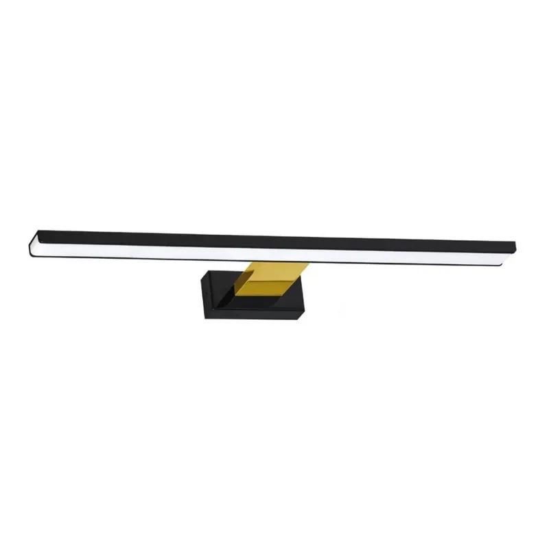 Lumină LED pentru oglindă de baie SHINE, 13,8 W, 230 V, 60 cm, IP44, negru/auriu Plată sigură