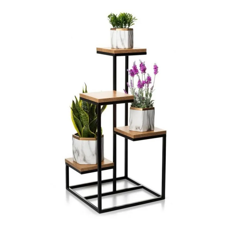 Suport pentru flori KASKADA 79x40 negru/maro Expediere rapidă