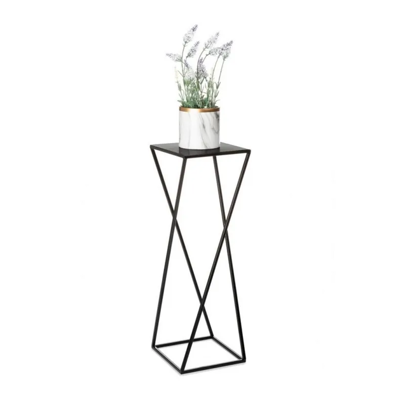 Suport pentru flori 70x24 cm negru Reduceri