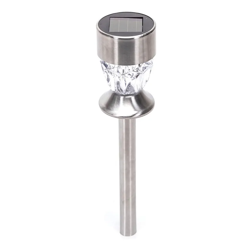 Lampă LED solară Aigostar LED/0,006W/1,2V 35,5 cm crom mat 2700K IP44 100 mAh Plată sigură